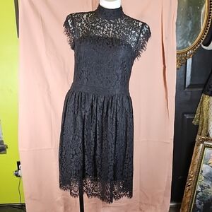 Elegant Black Lace Dress